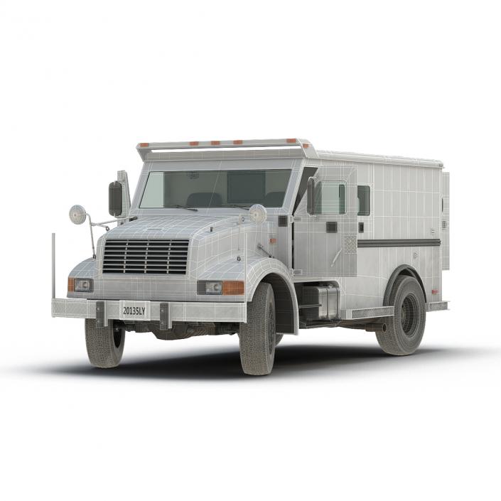 3D Bank Armored Car Rigged model