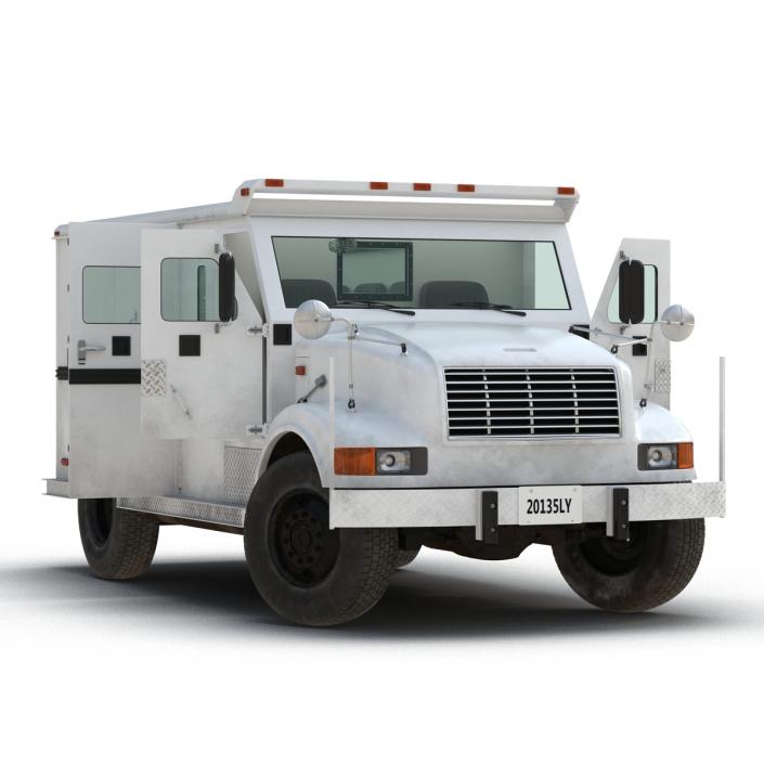 3D Bank Armored Car Rigged model