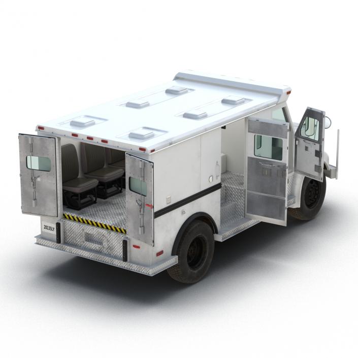 3D Bank Armored Car Rigged model