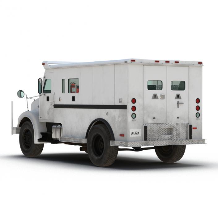 3D Bank Armored Car Rigged model