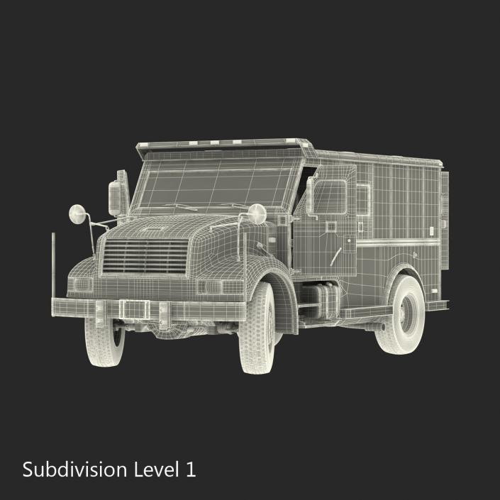 3D Bank Armored Car Rigged model