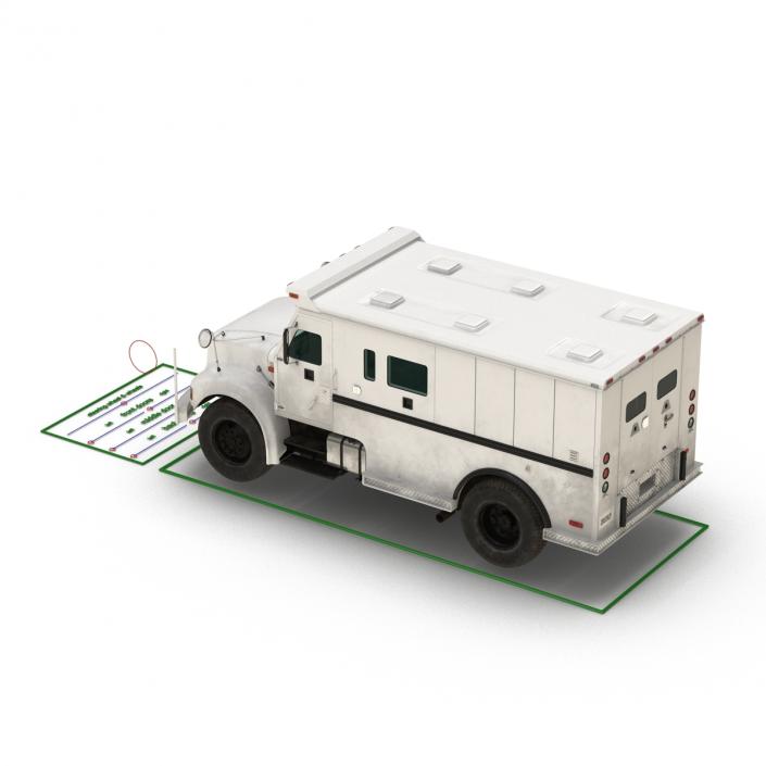 3D Bank Armored Car Rigged model