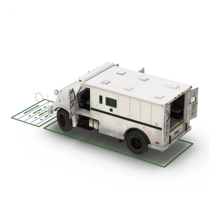 3D Bank Armored Car Rigged model