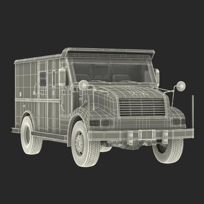 3D Bank Armored Car Rigged model