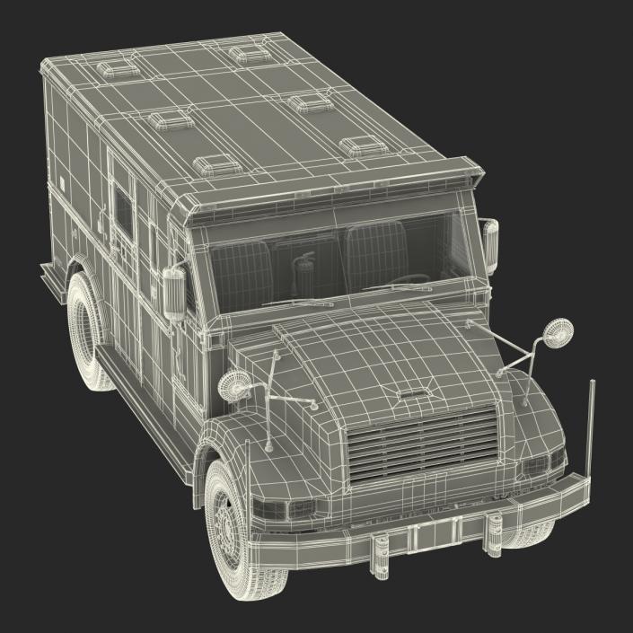 3D Bank Armored Car Rigged model