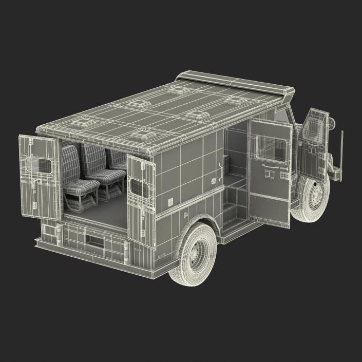 3D Bank Armored Car Rigged model