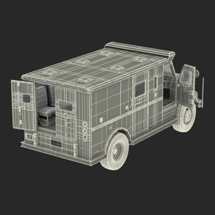 3D Bank Armored Car Rigged model