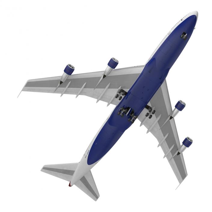 3D Boeing 747-100B British Airways Rigged model