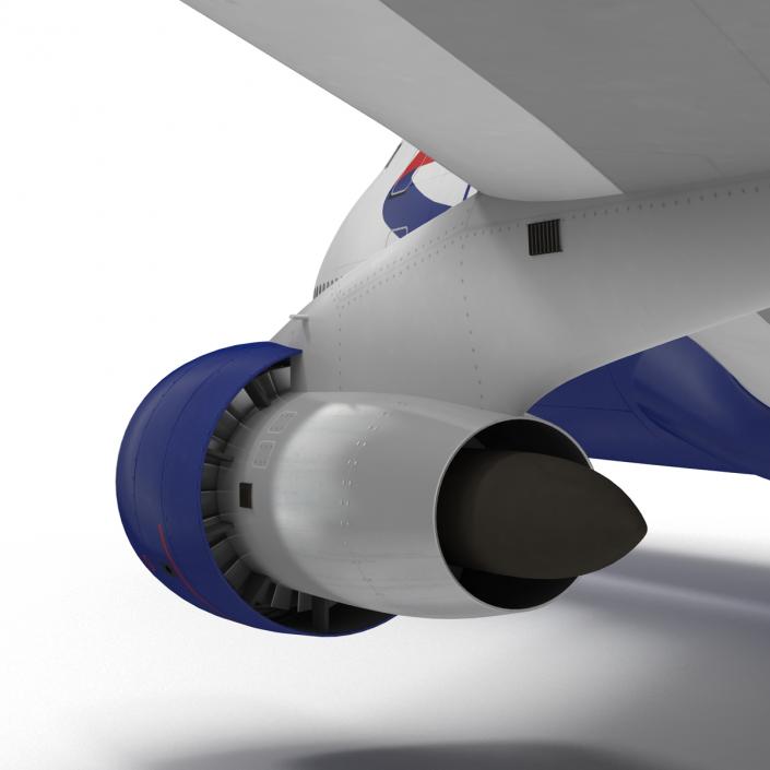 3D Boeing 747-100B British Airways Rigged model