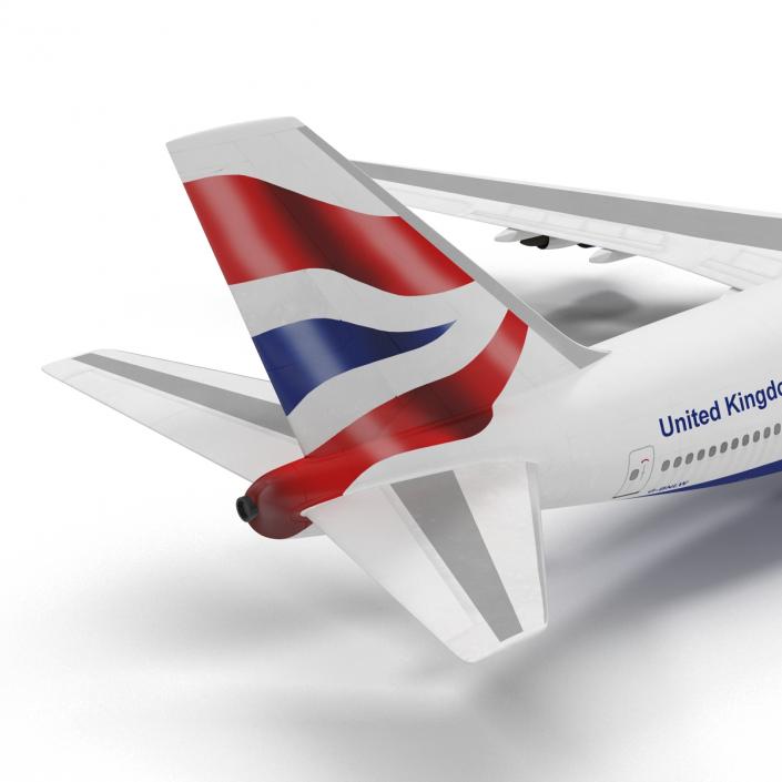 3D Boeing 747-100B British Airways Rigged model