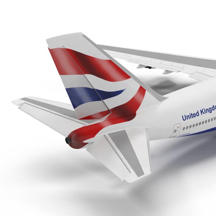 3D Boeing 747-100B British Airways Rigged model