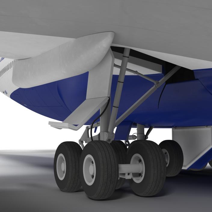 3D Boeing 747-100B British Airways Rigged model