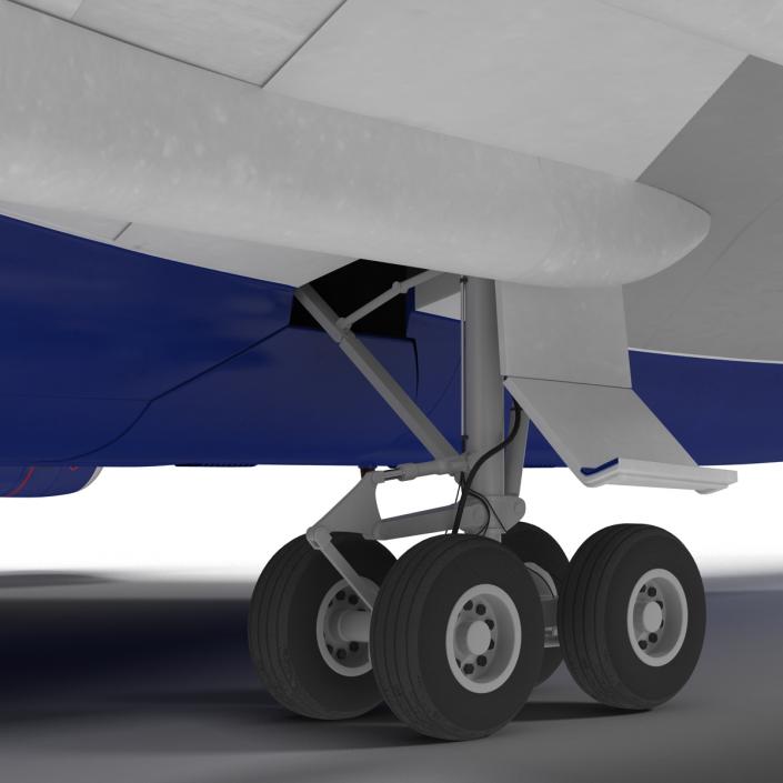 3D Boeing 747-100B British Airways Rigged model