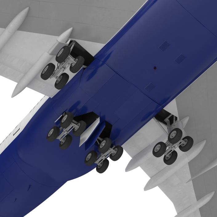 3D Boeing 747-100B British Airways Rigged model