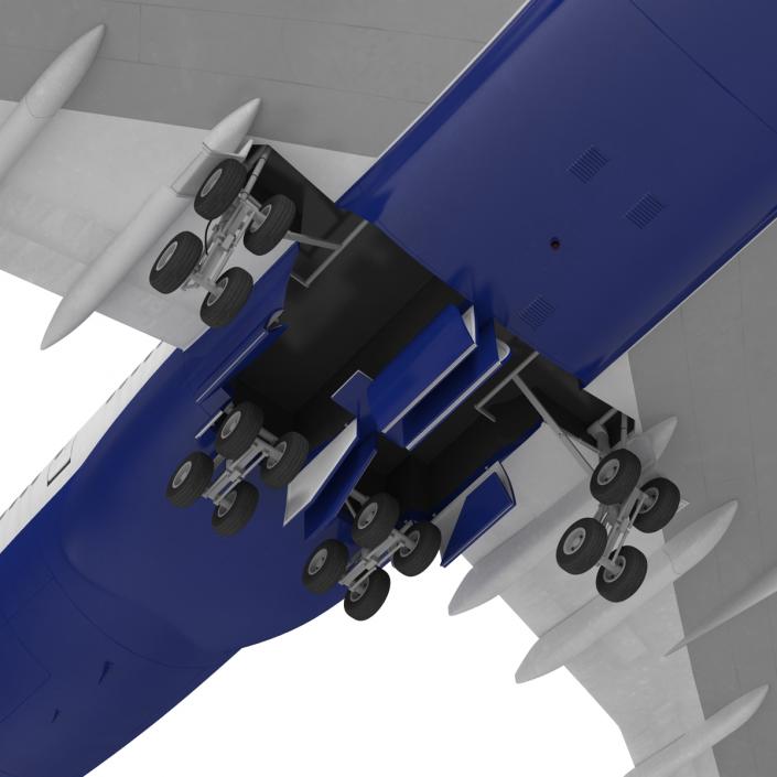 3D Boeing 747-100B British Airways Rigged model