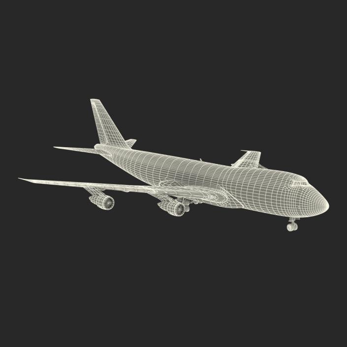 3D Boeing 747-100B British Airways Rigged model