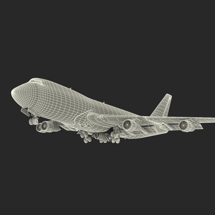 3D Boeing 747-100B British Airways Rigged model