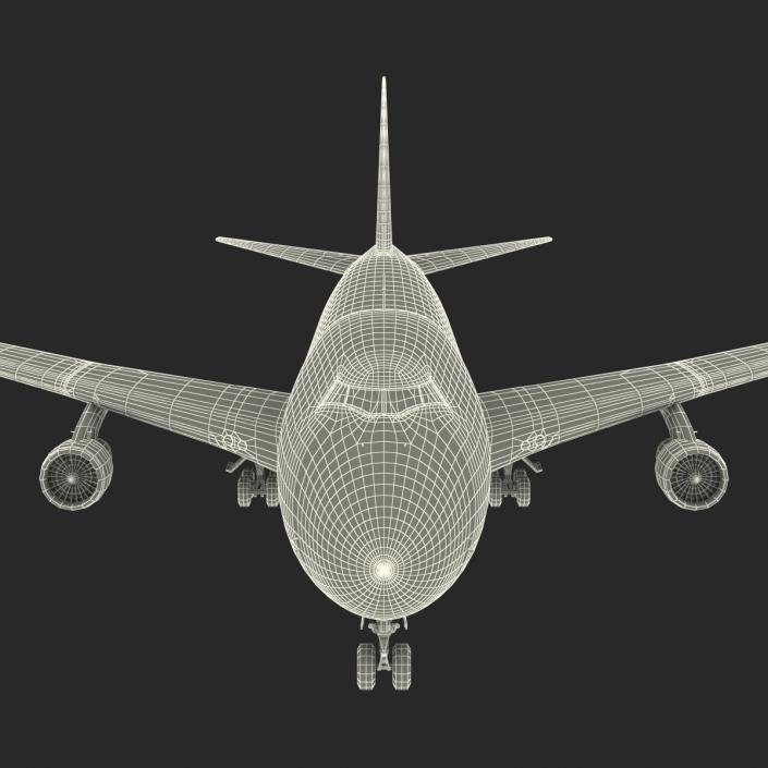 3D Boeing 747-100B British Airways Rigged model