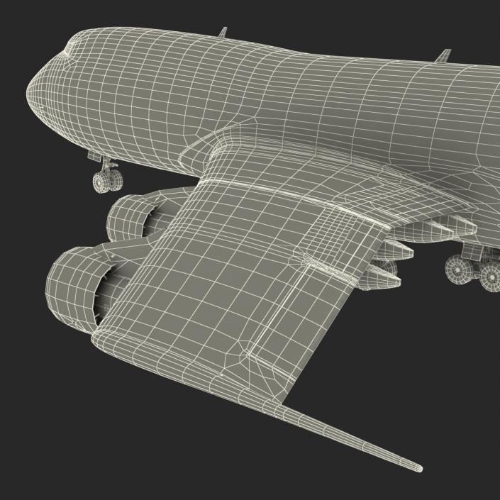 3D Boeing 747-100B British Airways Rigged model