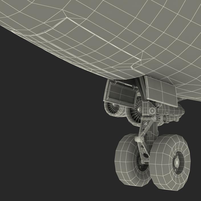 3D Boeing 747-100B British Airways Rigged model