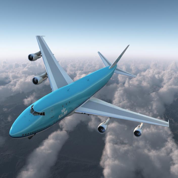 Boeing 747-100B KLM 3D model