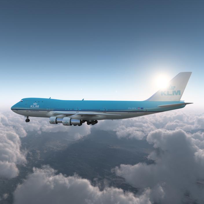 Boeing 747-100B KLM 3D model