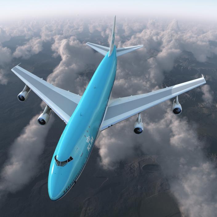 Boeing 747-100B KLM 3D model