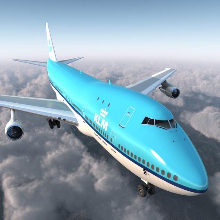 Boeing 747-100B KLM 3D model