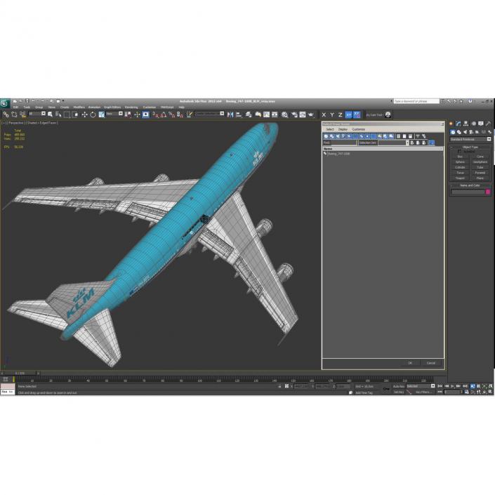 Boeing 747-100B KLM 3D model