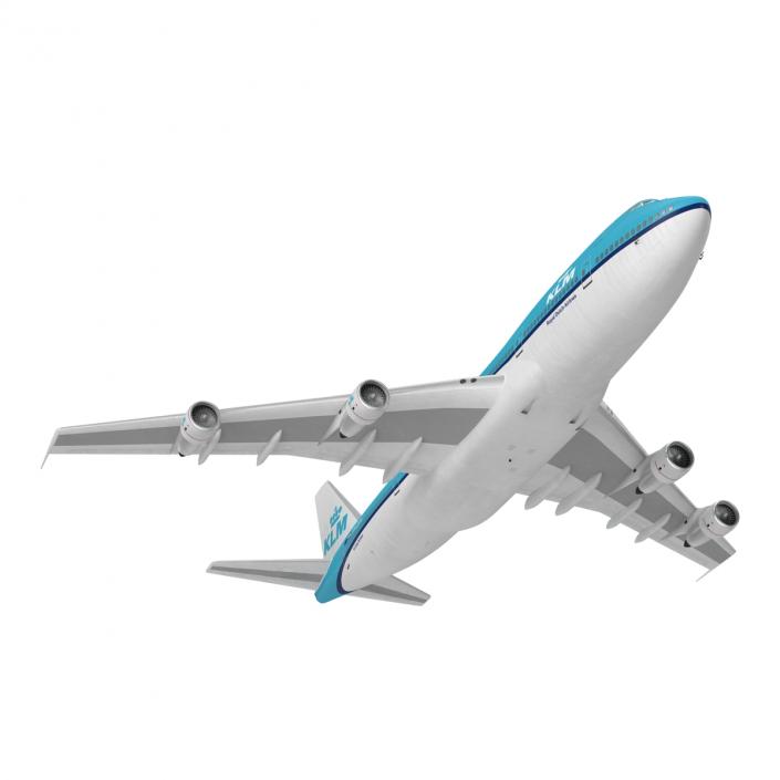 3D Boeing 747-100B KLM Rigged