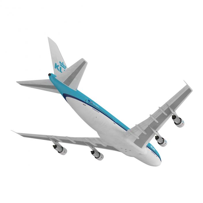 3D Boeing 747-100B KLM Rigged