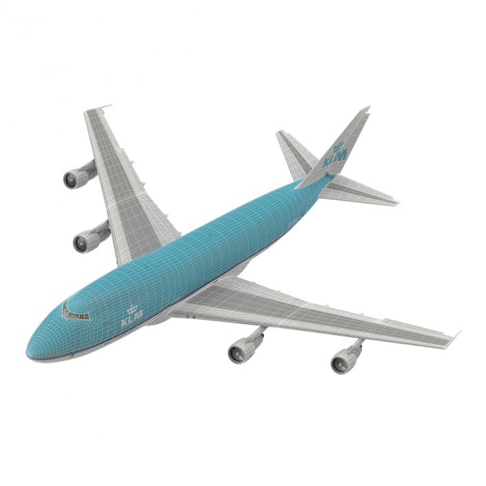 3D Boeing 747-100B KLM Rigged