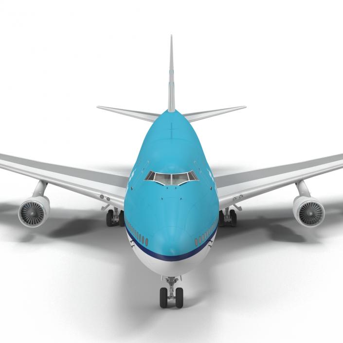 3D Boeing 747-100B KLM Rigged