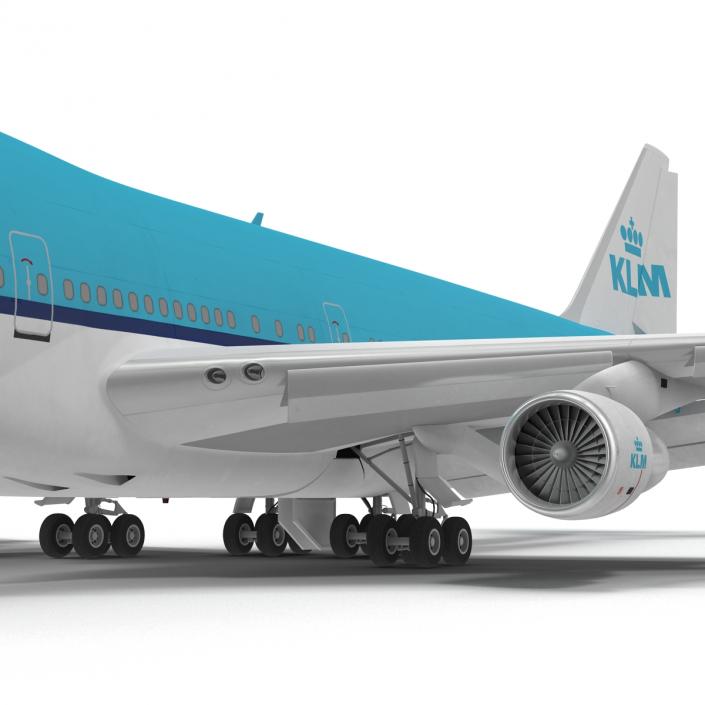 3D Boeing 747-100B KLM Rigged