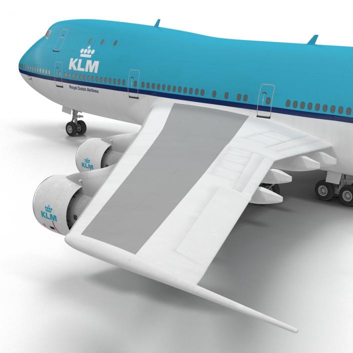 3D Boeing 747-100B KLM Rigged