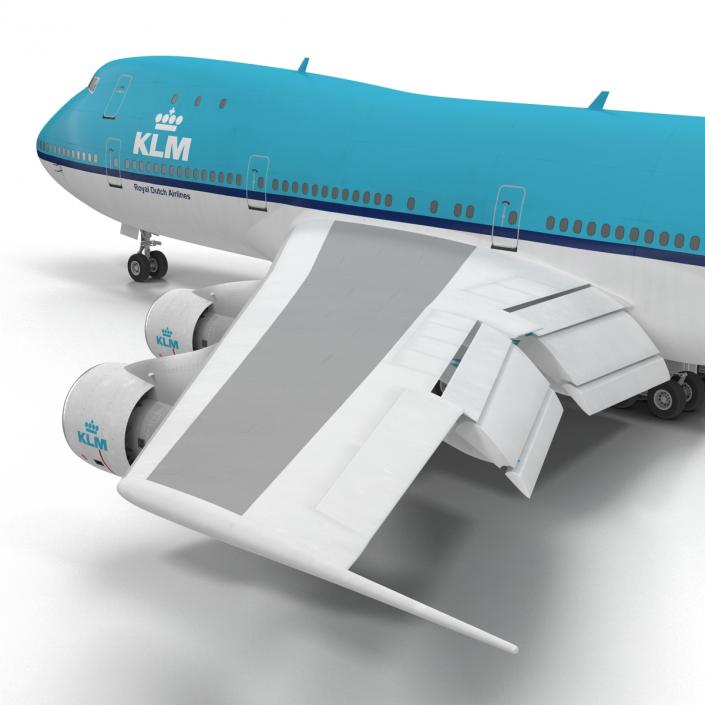 3D Boeing 747-100B KLM Rigged