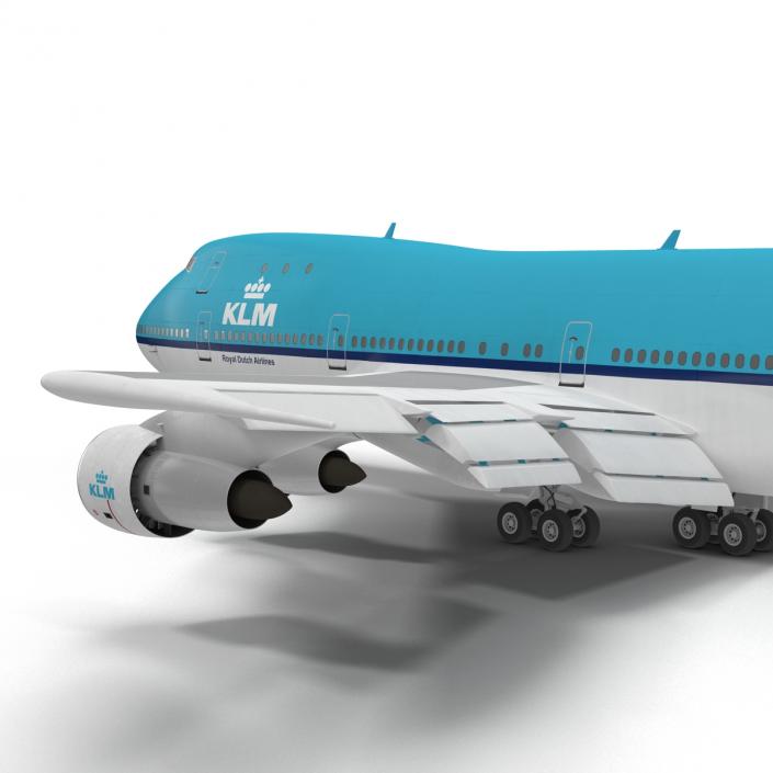 3D Boeing 747-100B KLM Rigged