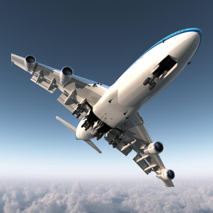 3D Boeing 747-100B KLM Rigged