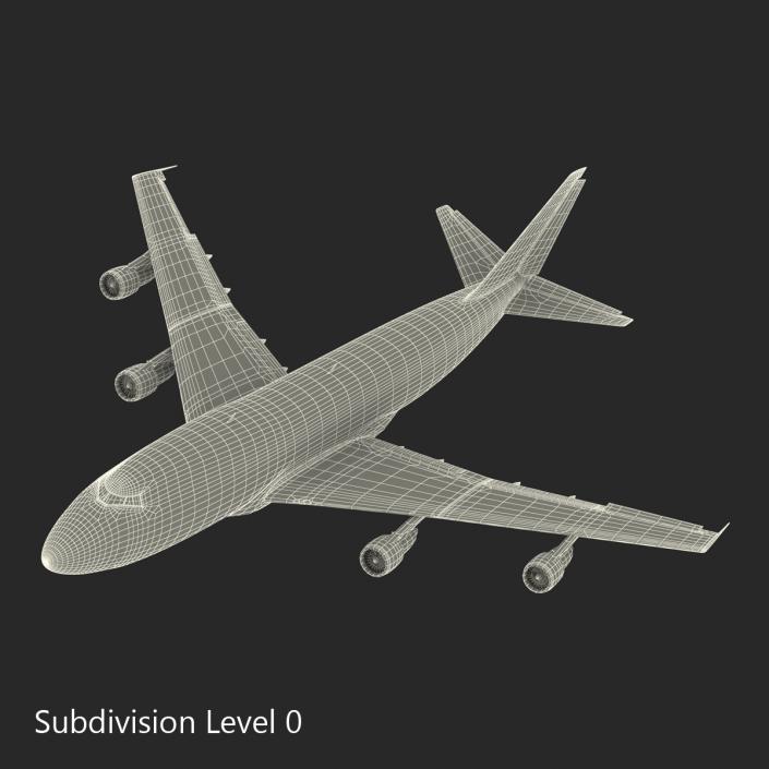 3D Boeing 747-100B KLM Rigged