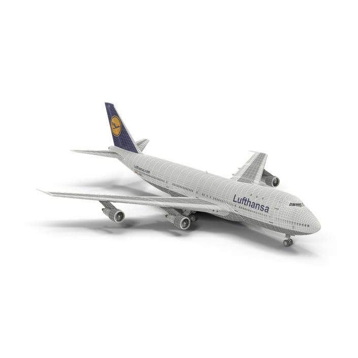 3D model Boeing 747-100B Lufthansa