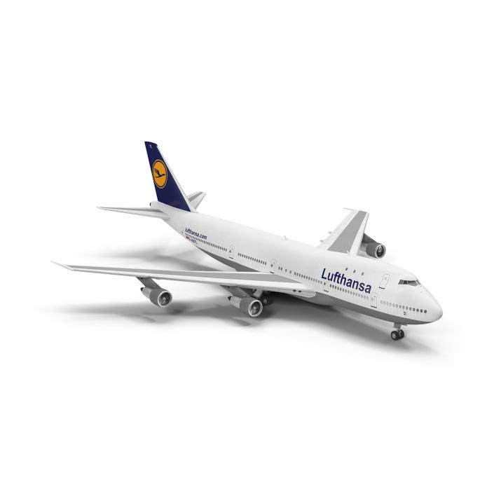 3D model Boeing 747-100B Lufthansa