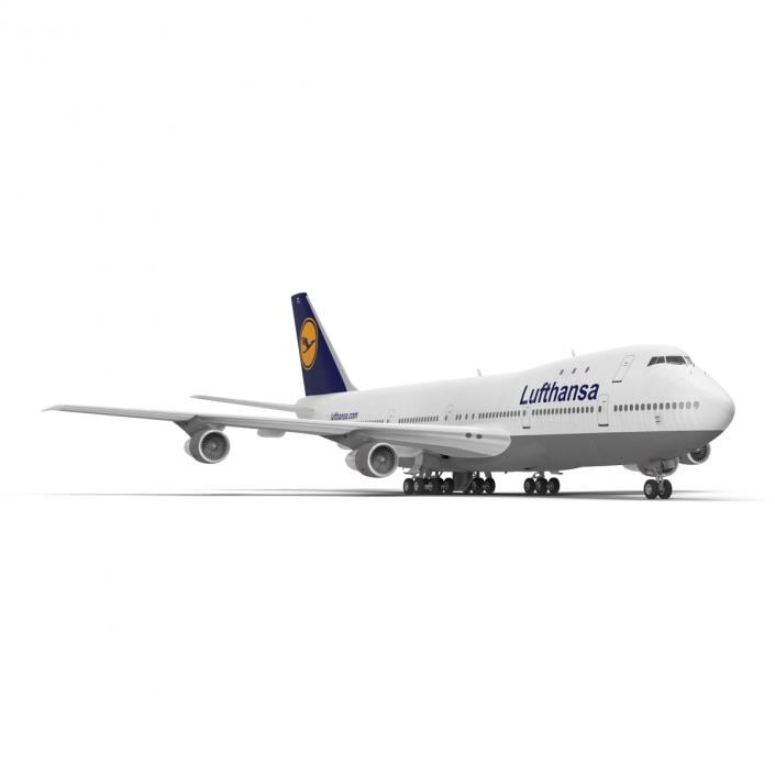 3D model Boeing 747-100B Lufthansa