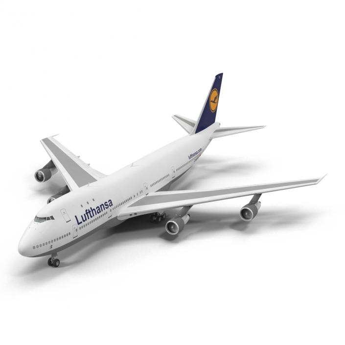 3D model Boeing 747-100B Lufthansa