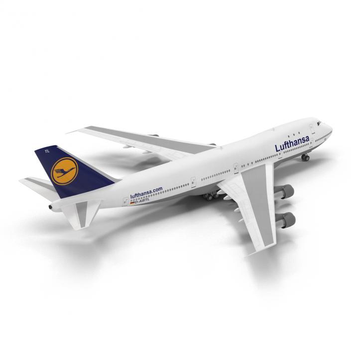 3D model Boeing 747-100B Lufthansa