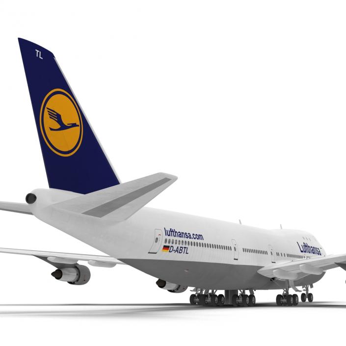 3D model Boeing 747-100B Lufthansa