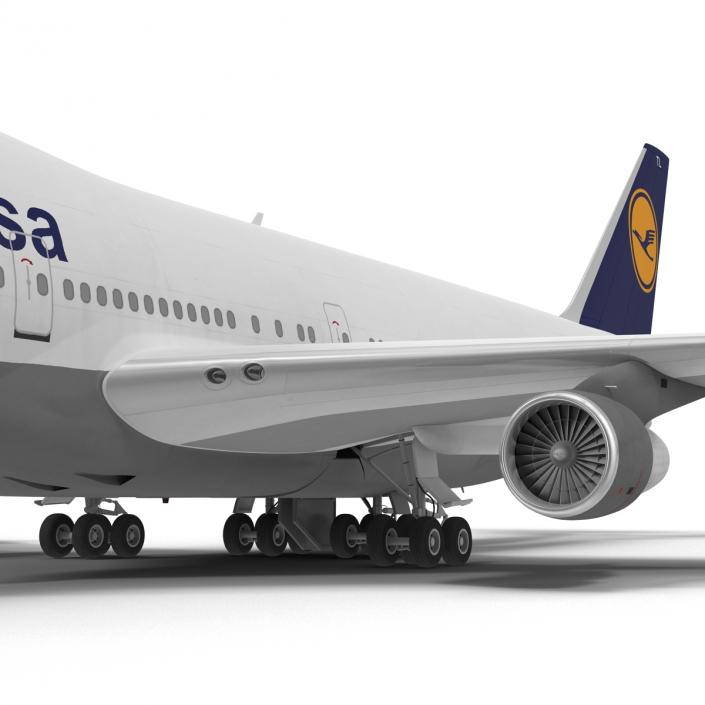 3D model Boeing 747-100B Lufthansa