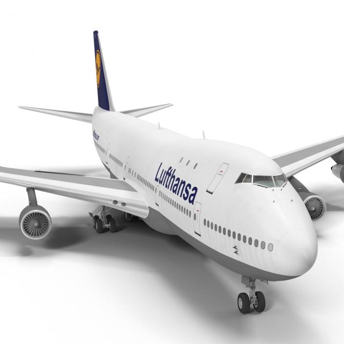 3D model Boeing 747-100B Lufthansa