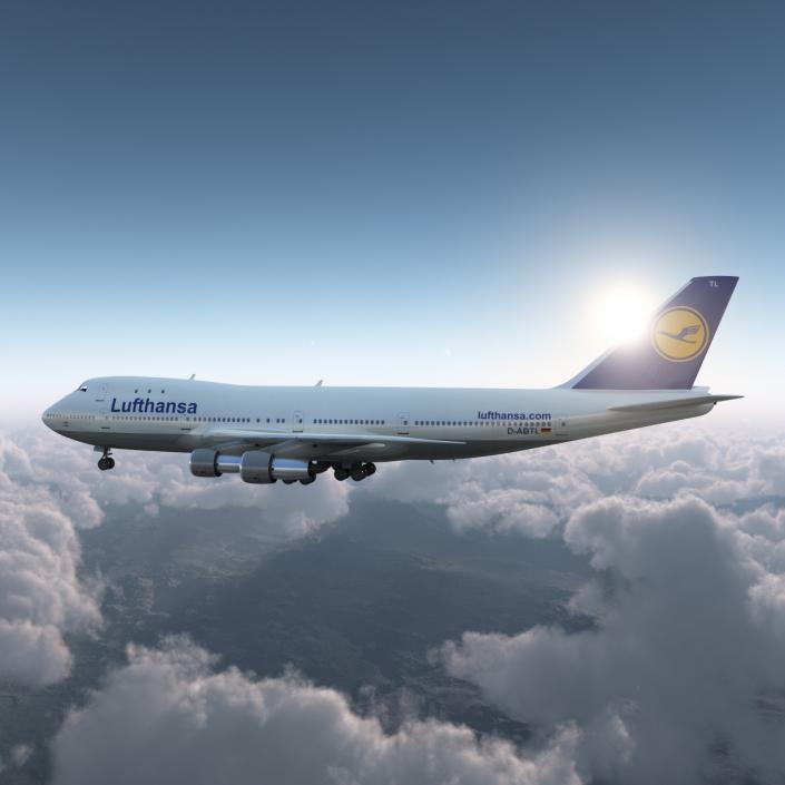 3D model Boeing 747-100B Lufthansa