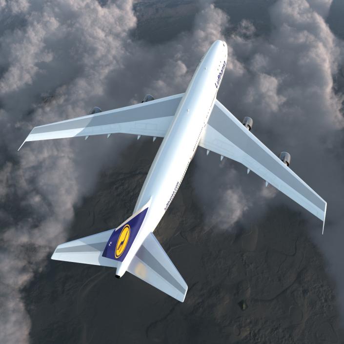 3D model Boeing 747-100B Lufthansa