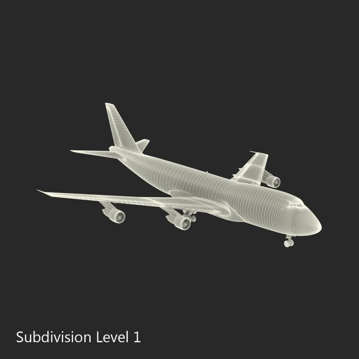 3D model Boeing 747-100B Lufthansa